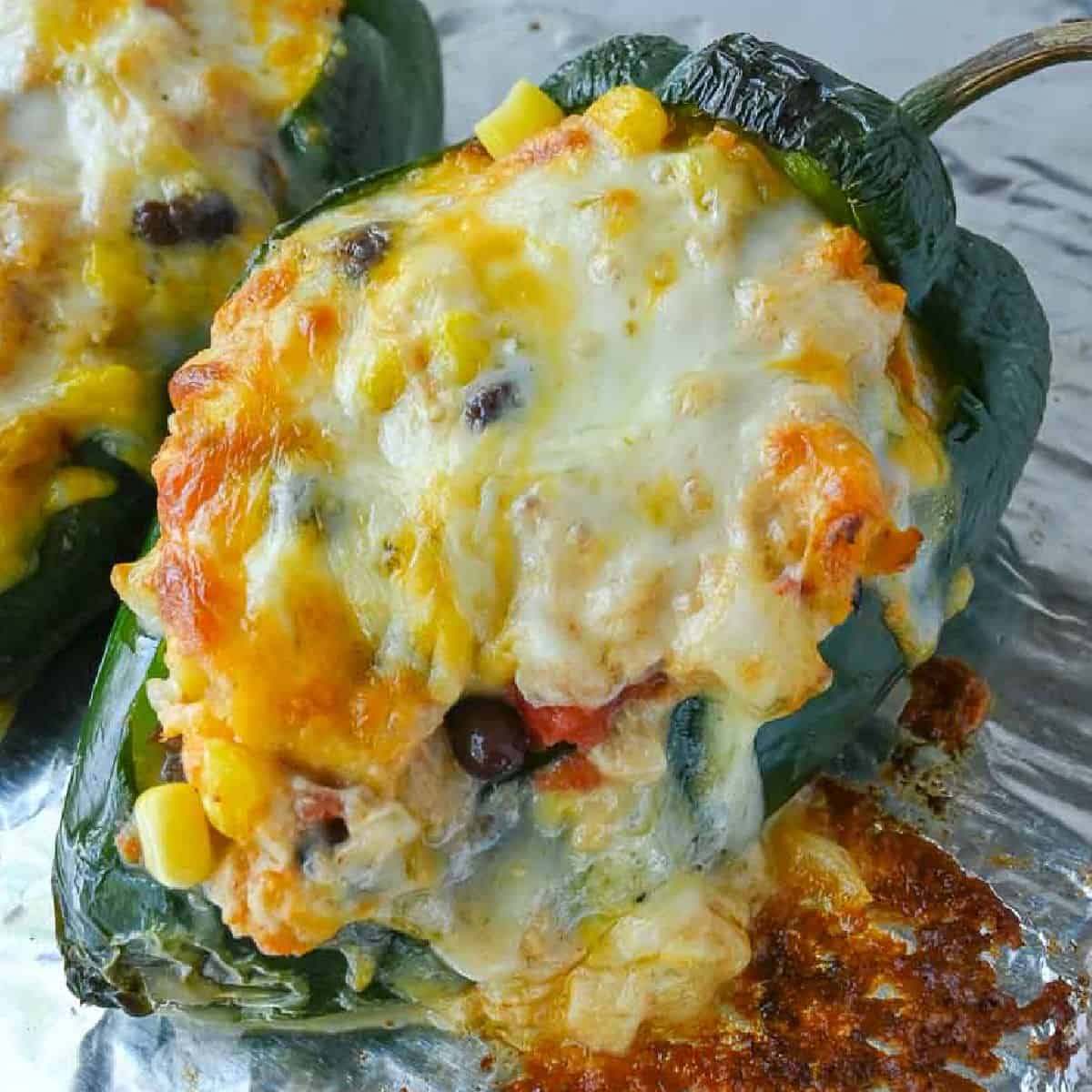 Chicken & Cheese Stuffed Poblano Peppers: Delicious, Gluten-Free & Freezable